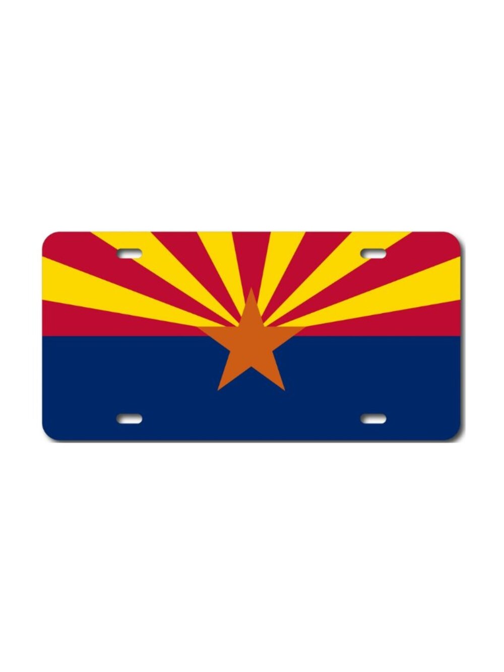 ARIZONA FLAG VEHICLE PLASTIC LICENSE PLATE FRONT AUTO USA MADE CAR TRUCK